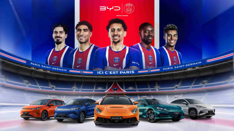 BYD Group und Paris Saint-Germain.